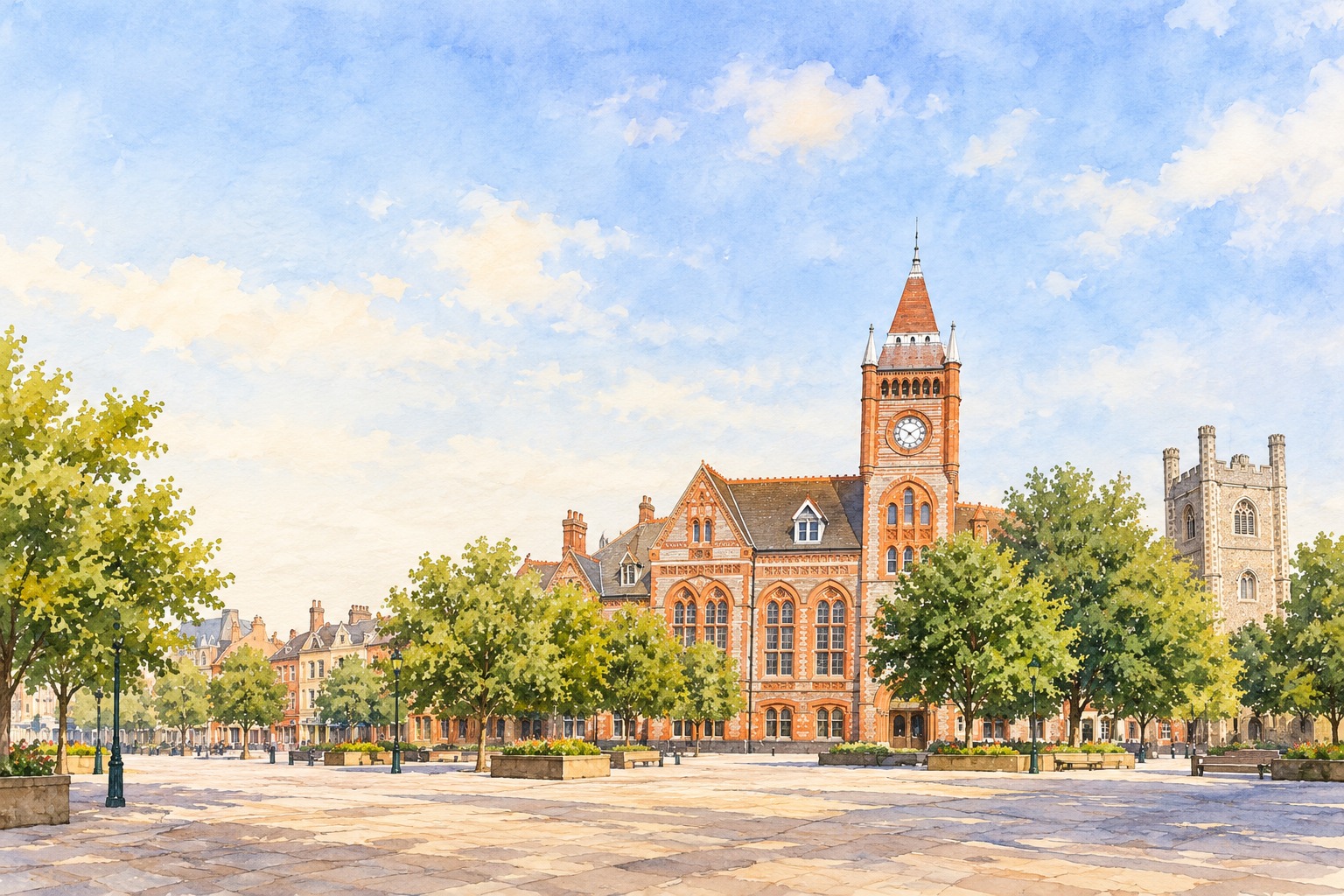 Artist's impression of Reading Town Hall